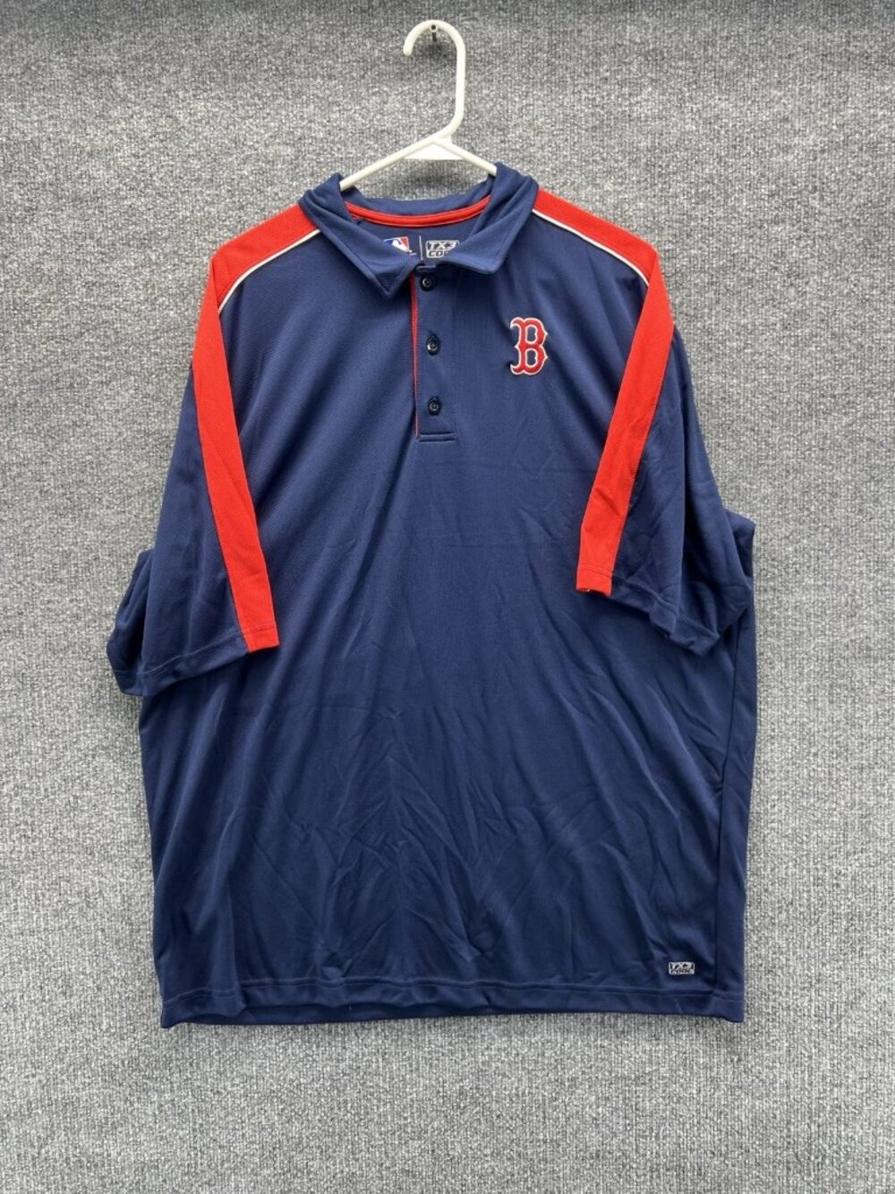 Boston Red Sox Shirt Mens XL Blue MLB Baseball Majestic TX3 Cool Polo Shirt